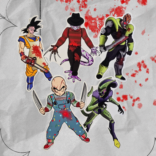 DBZ x Horror Mashup Stickers